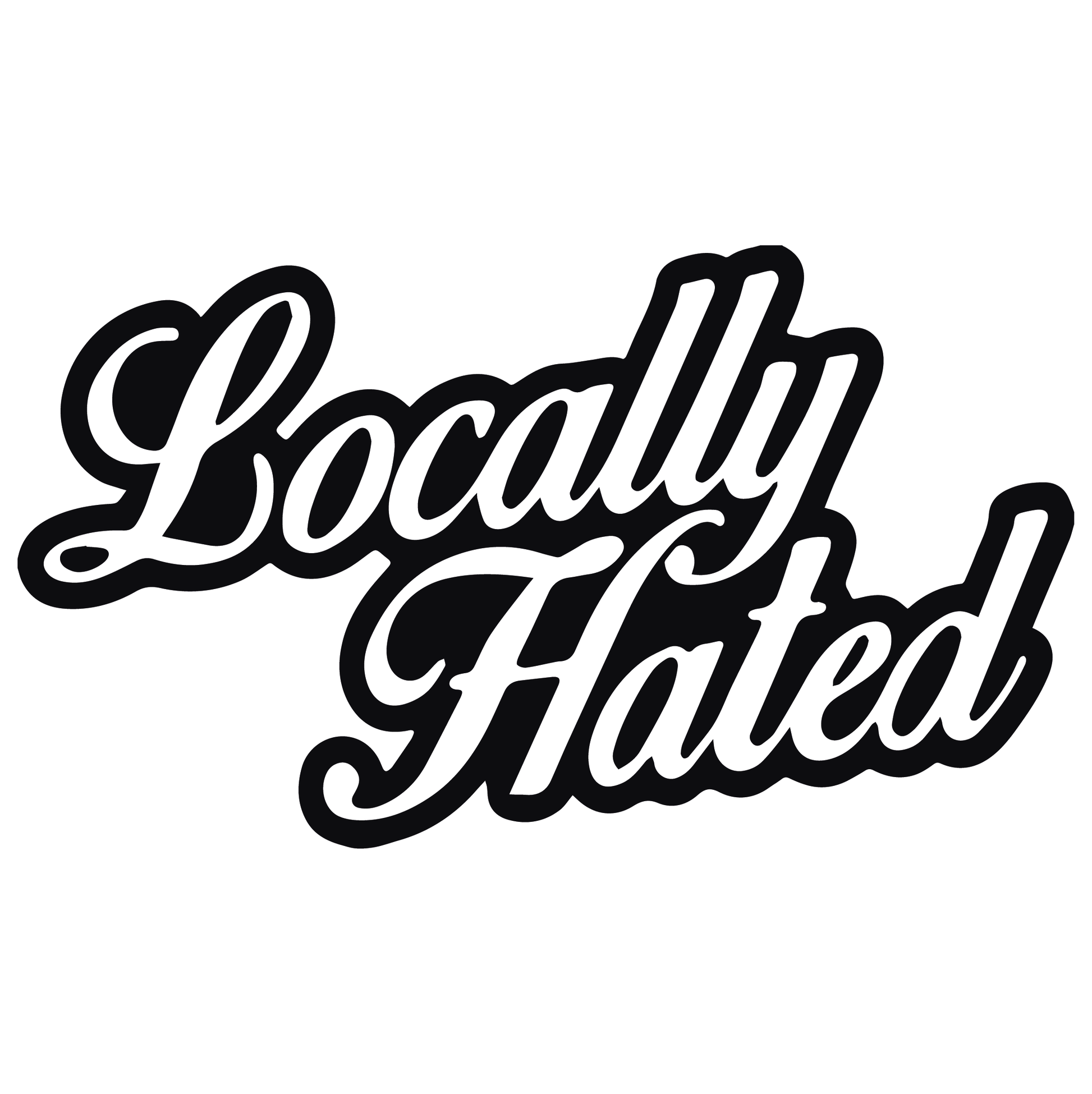 Nalepka Locally Hated | sticker.si